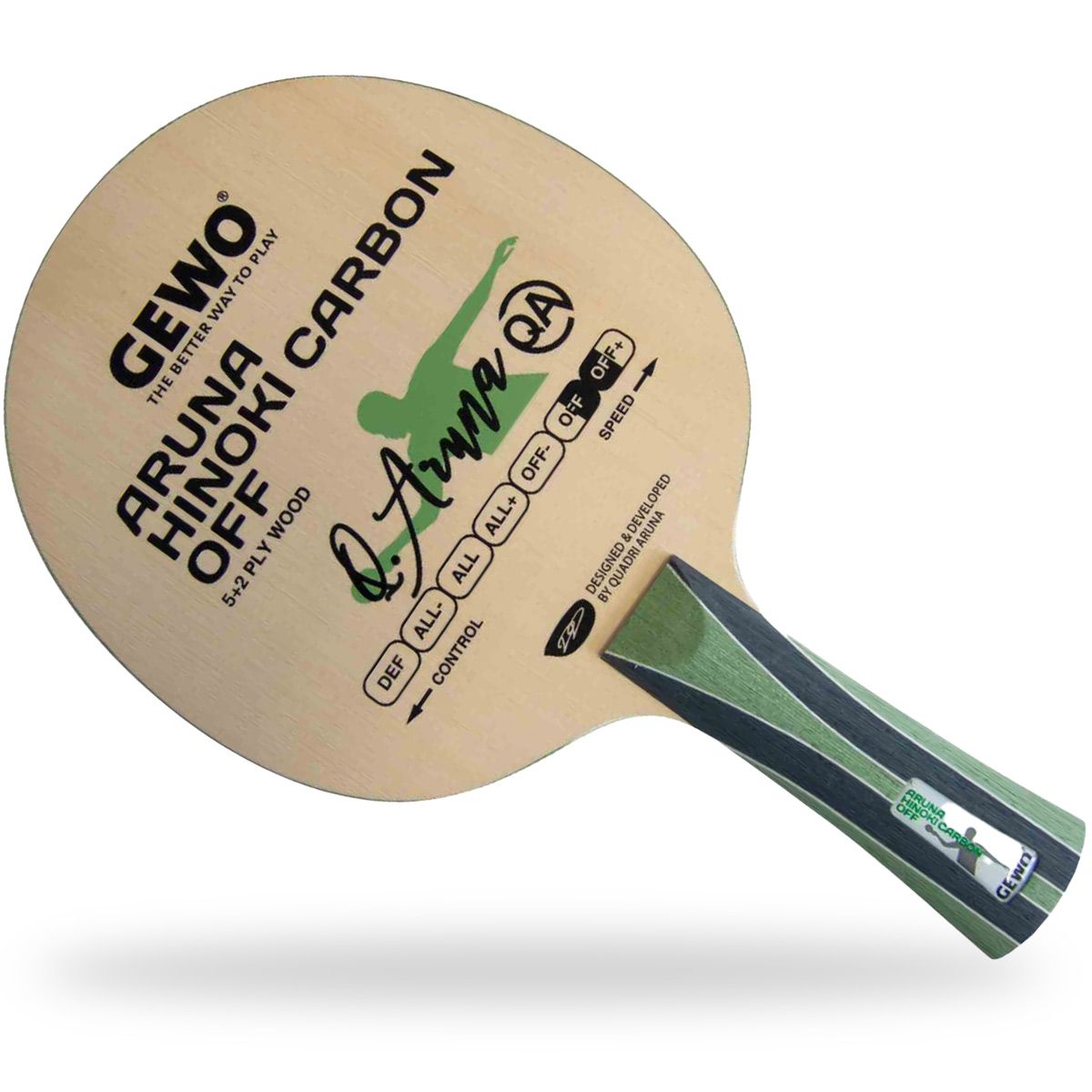 GEWO Aruna Hinoki Carbon Offensive – Table Tennis Blade
