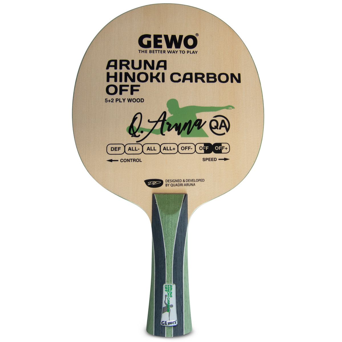 GEWO Aruna Hinoki Carbon Offensive – Table Tennis Blade