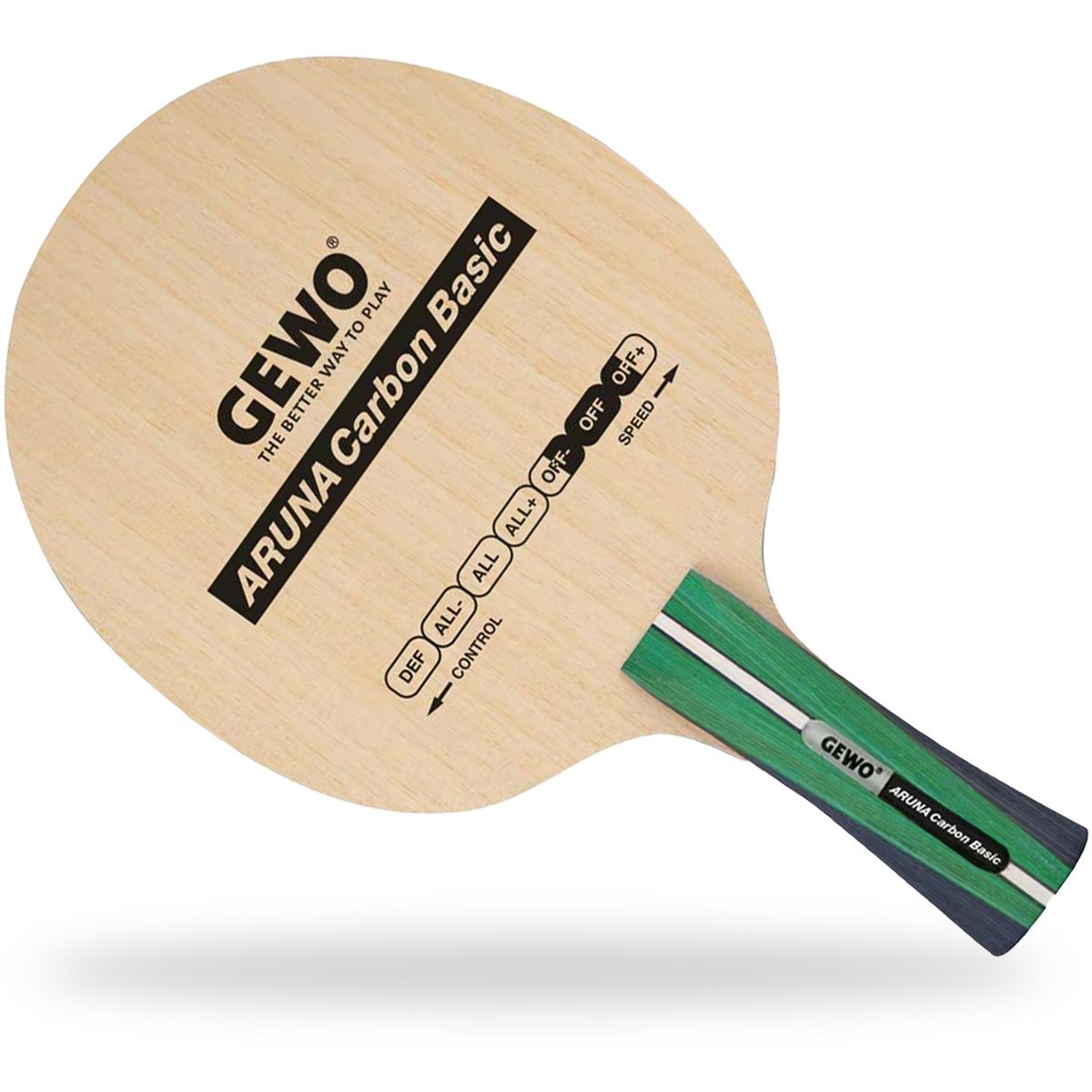 GEWO Basic Aruna Carbon Offensive - Table Tennis Blade - Flared