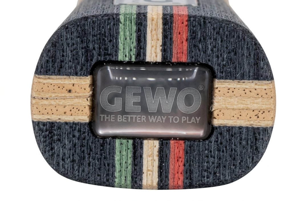 GEWO Bence Majoros Offensive – Table Tennis Blade - Handle - Logo Design