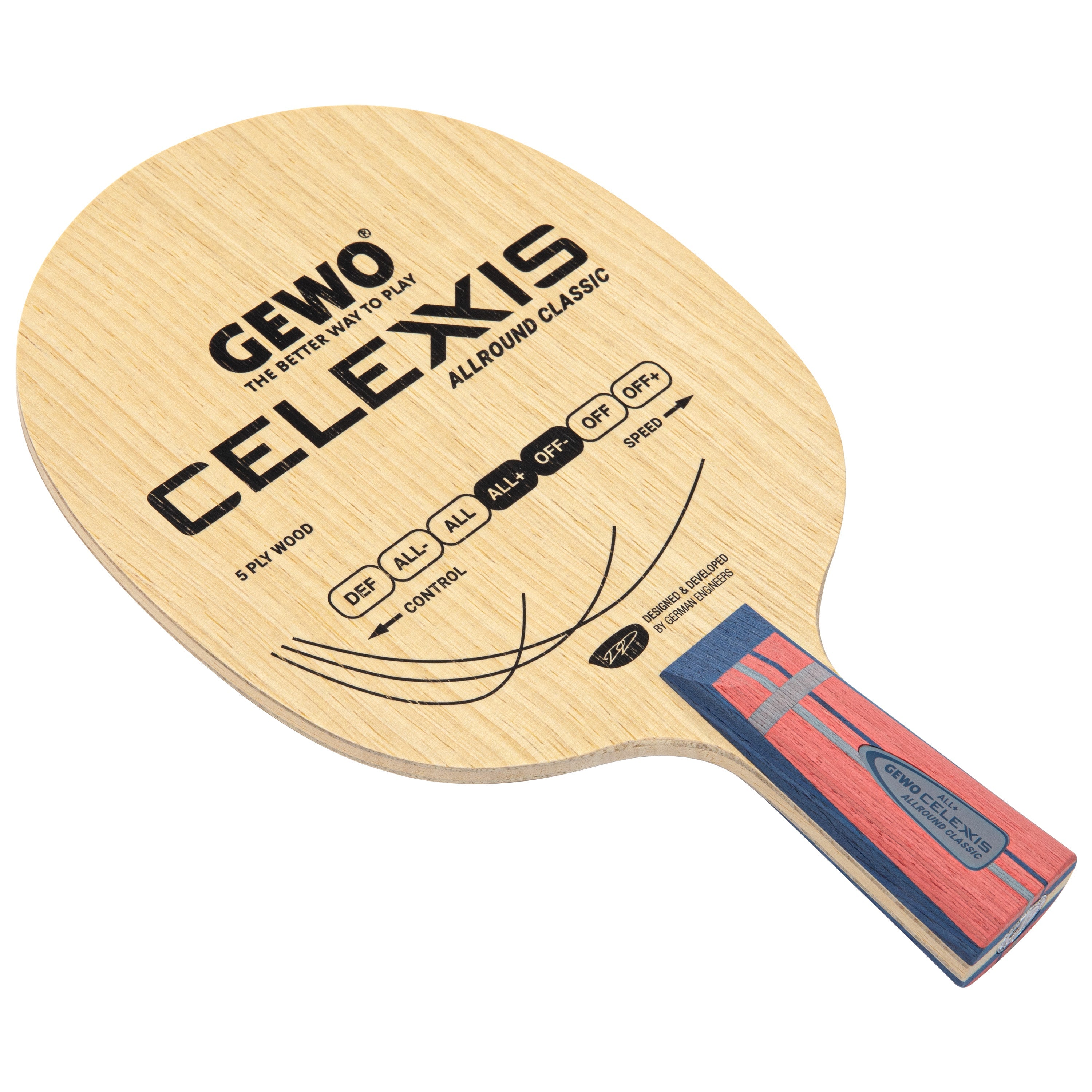 GEWO Celexxis Allround Classic Blade - Chinese Penhold - Forehand
