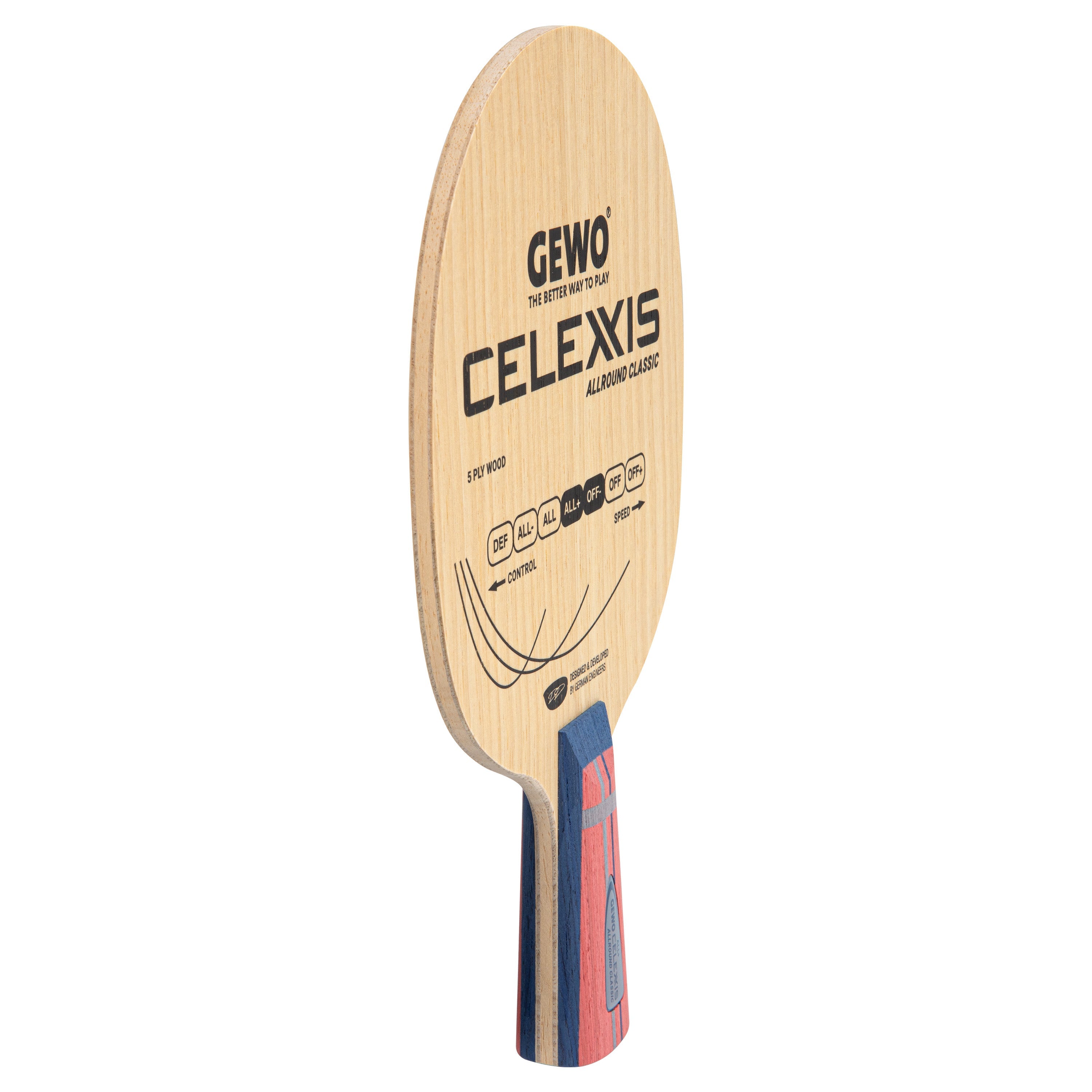 GEWO Celexxis Allround Classic Blade - Chinese Penhold - Side View
