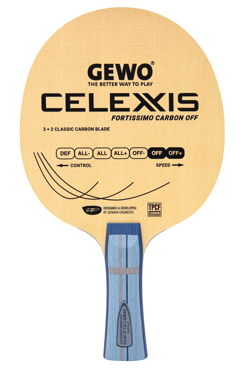 GEWO Celexxis Fortissimo Carbon Offensive Blade - Front View