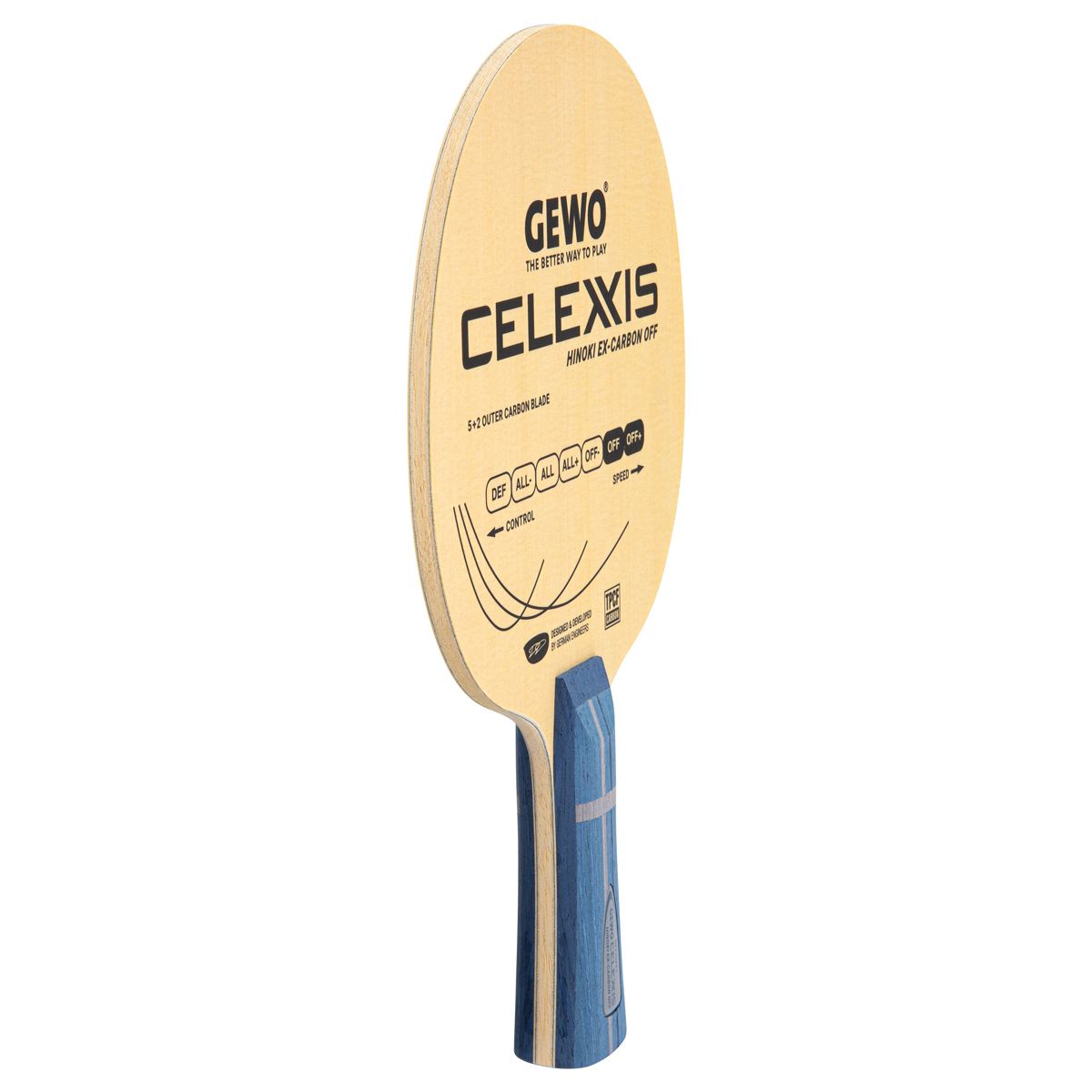 GEWO Celexxis Hinoki Ex-Carbon Offensive Blade - Side View