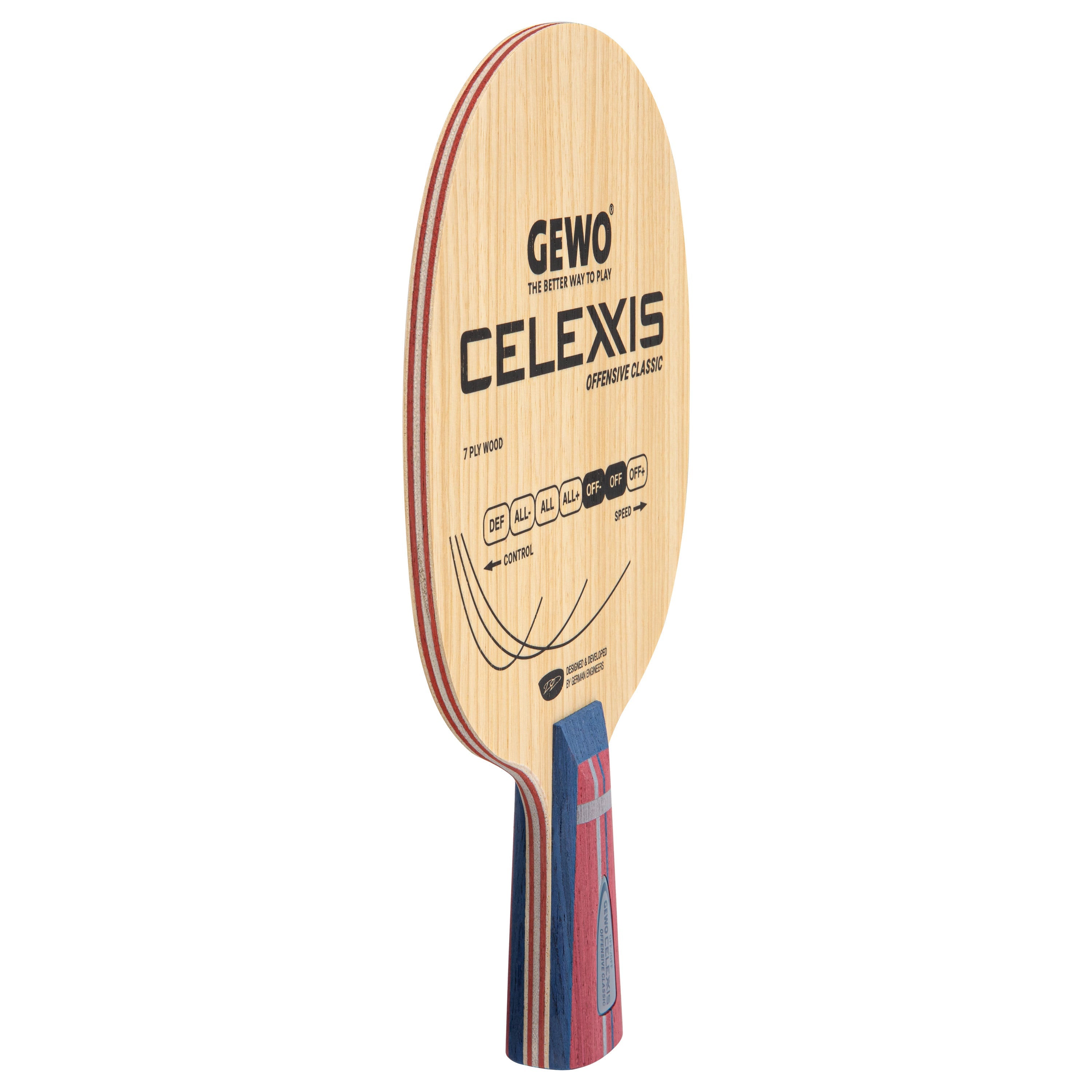 GEWO Celexxis Offensive Classic Blade - Chinese Penhold - Side View