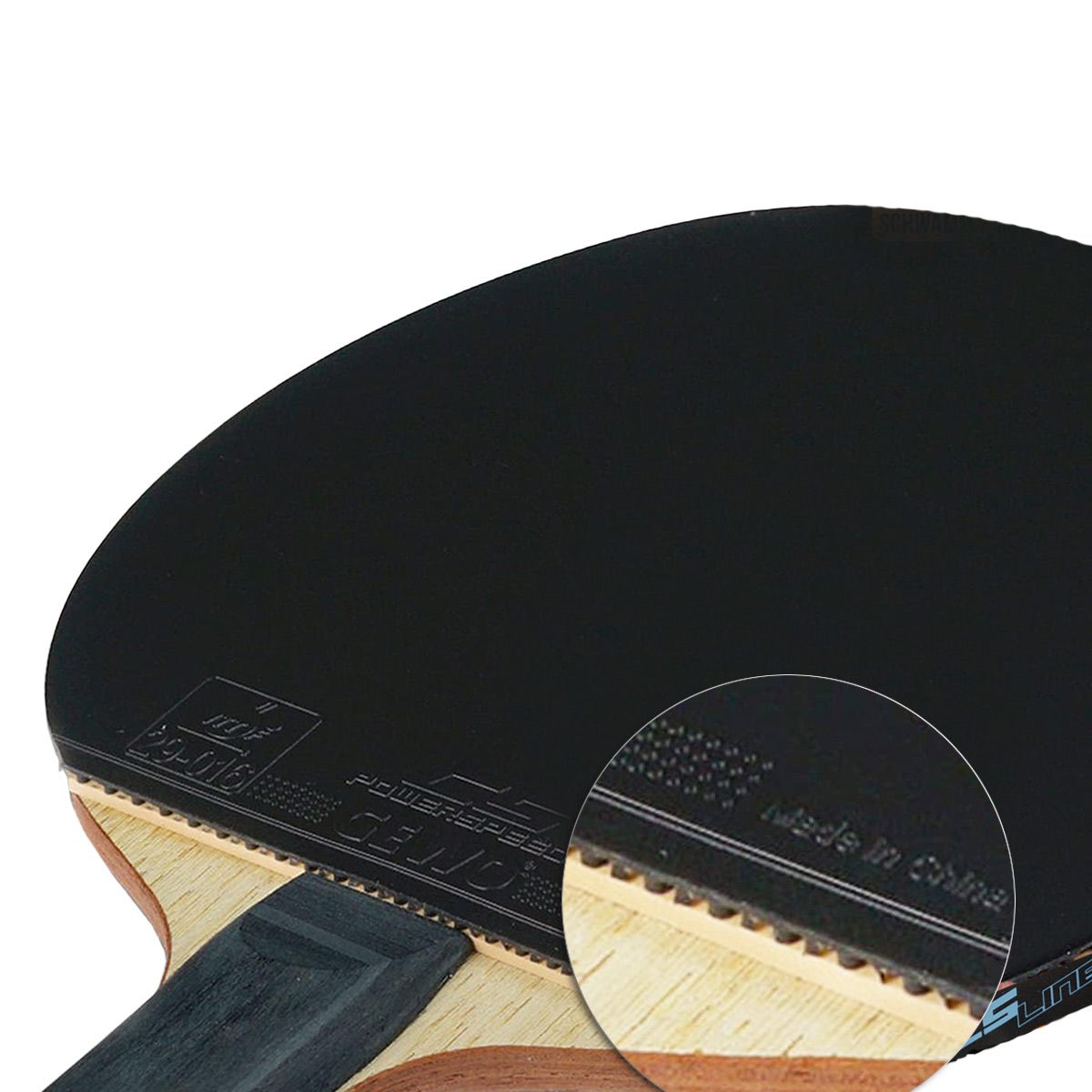 GEWO CS Energy Carbon Pre-Assembled Table Tennis Racket- Back View 