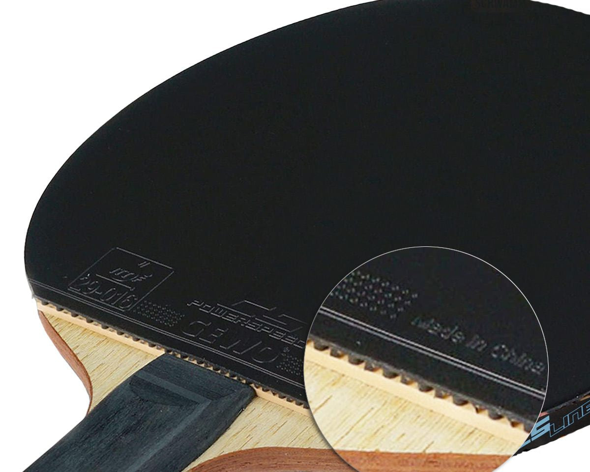 GEWO CS Energy Carbon – Pre‑Assembled Table Tennis Racket -  Black Rubber 