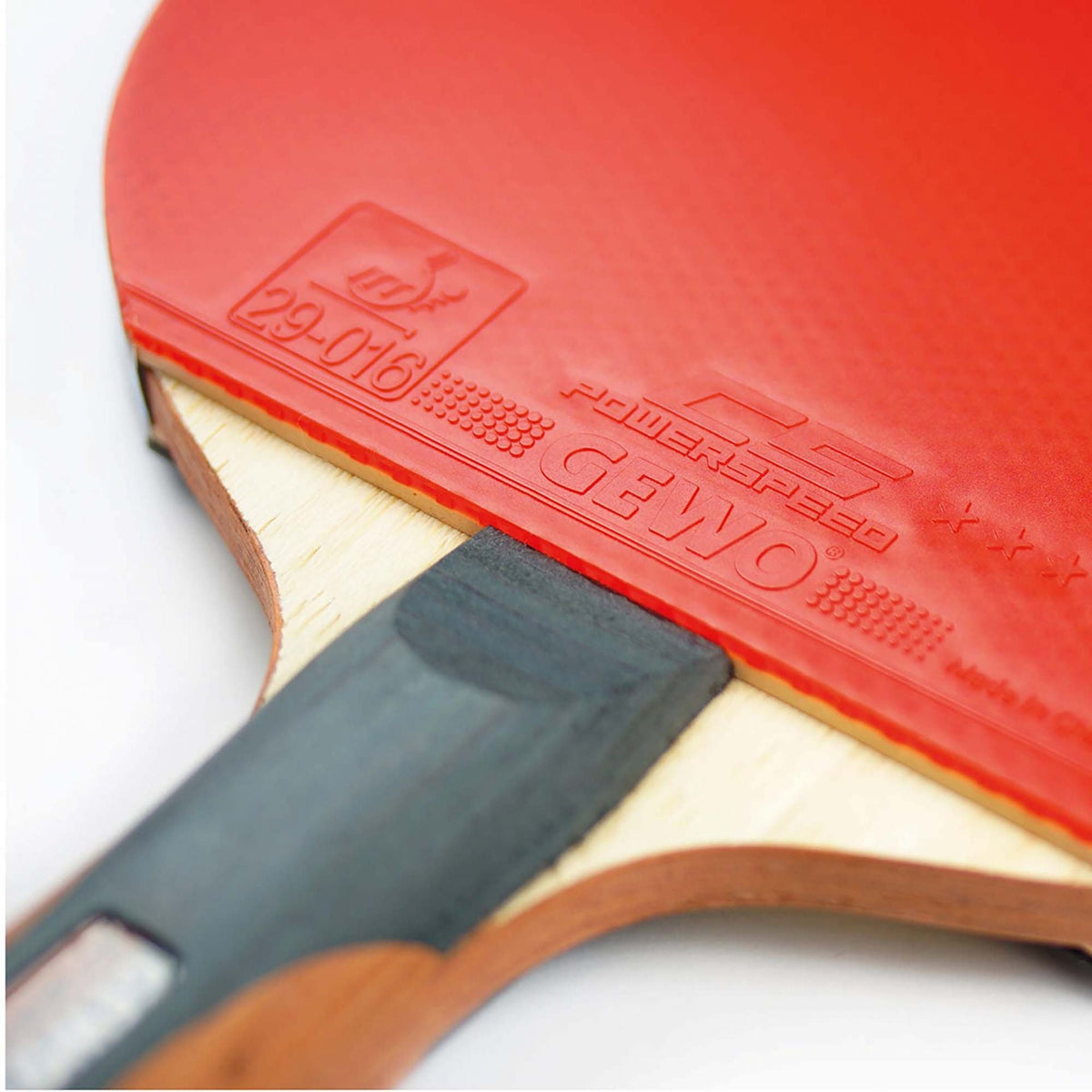 GEWO CS Energy Carbon – Pre‑Assembled Table Tennis Racket -  Red Rubber