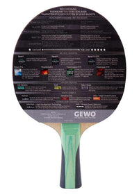 GEWO CS Energy Carbon Pro – Pre‑Assembled Table Tennis Racket - Backhand