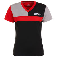 GEWO Lady Shirt Ravenna - Black/Red - Front View