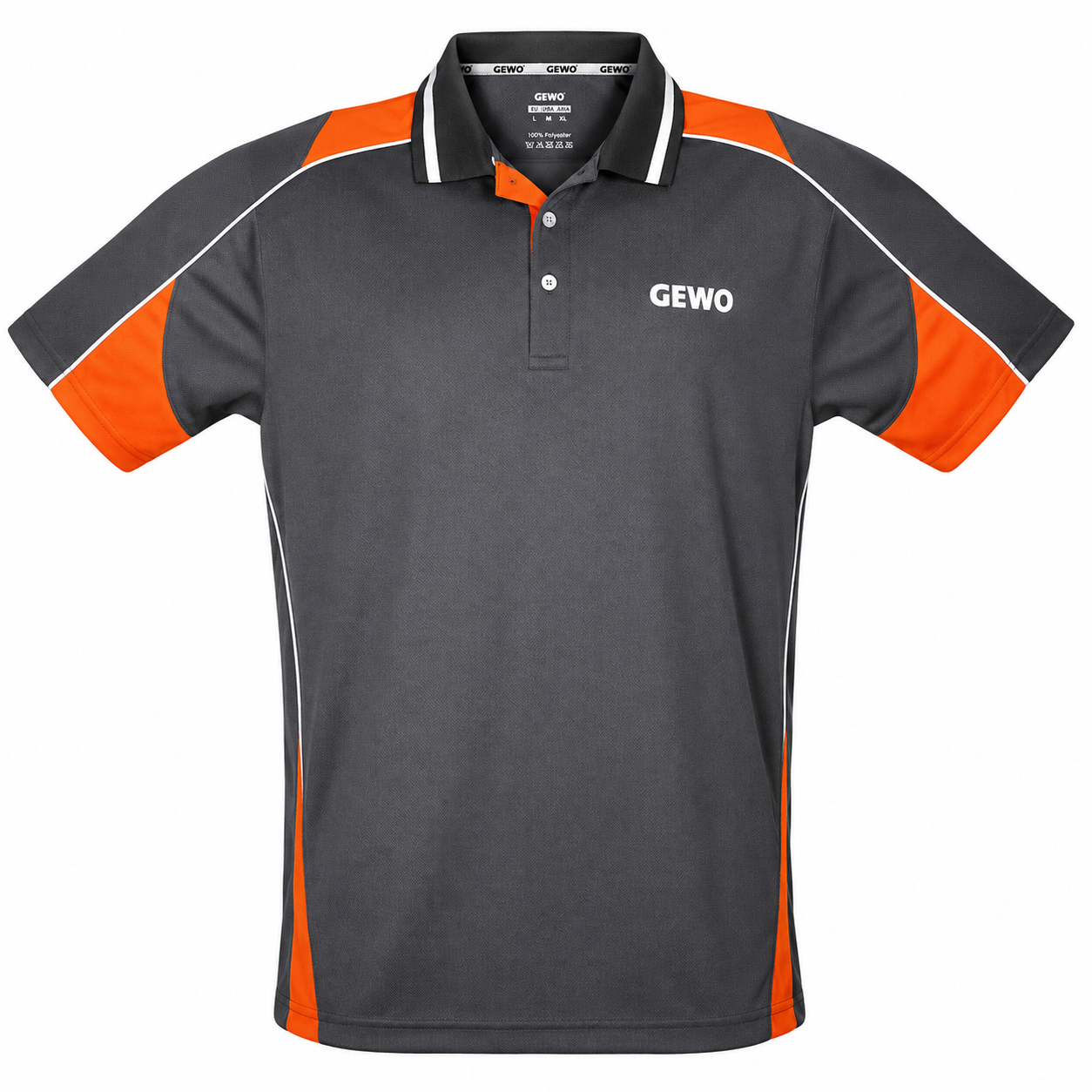 GEWO Polo Shirt Leon - Grey/Orange