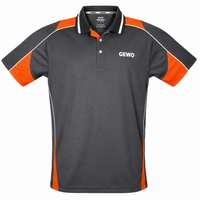 GEWO Polo Shirt Leon - Grey/Orange