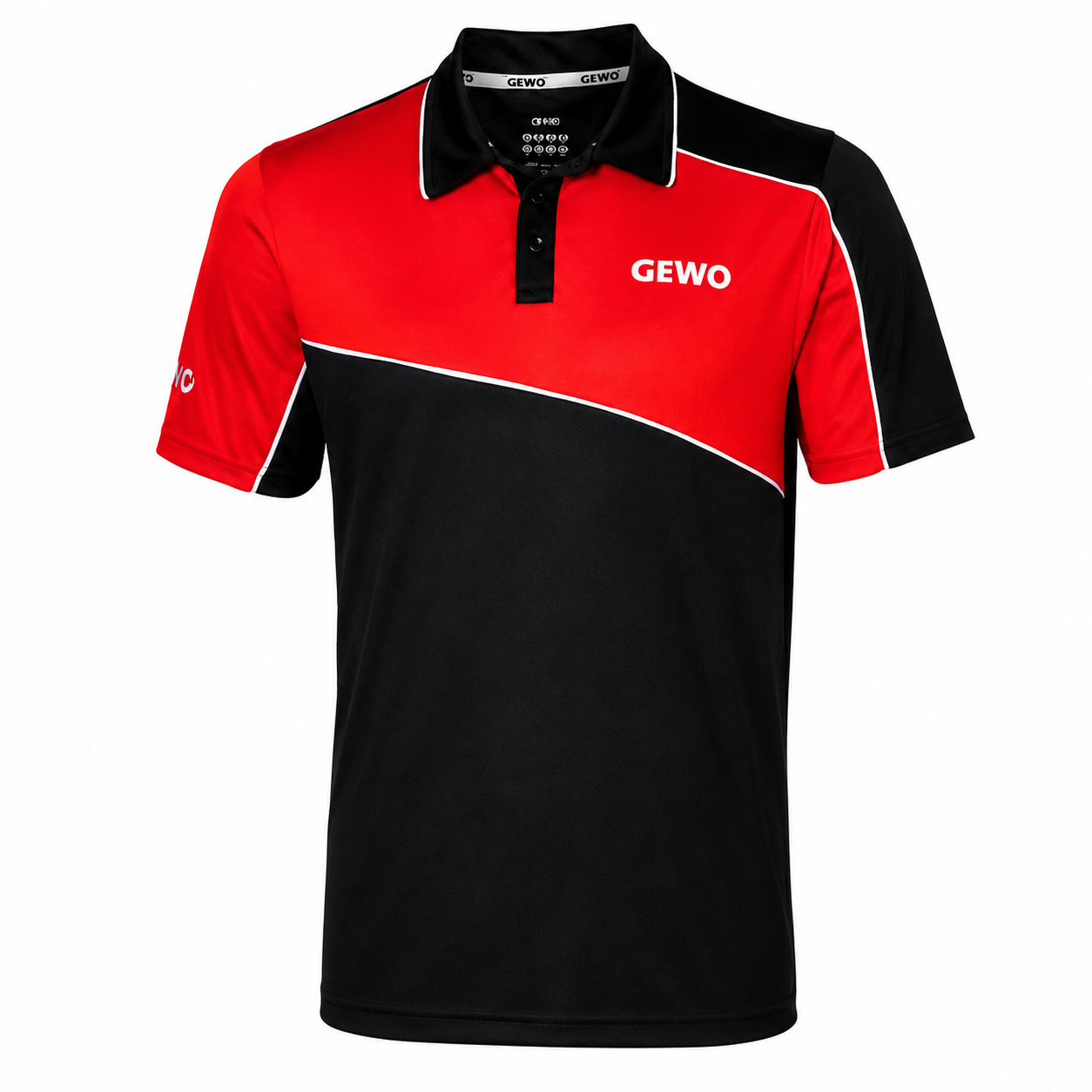 GEWO Polo Shirt Pinto - Black/Red