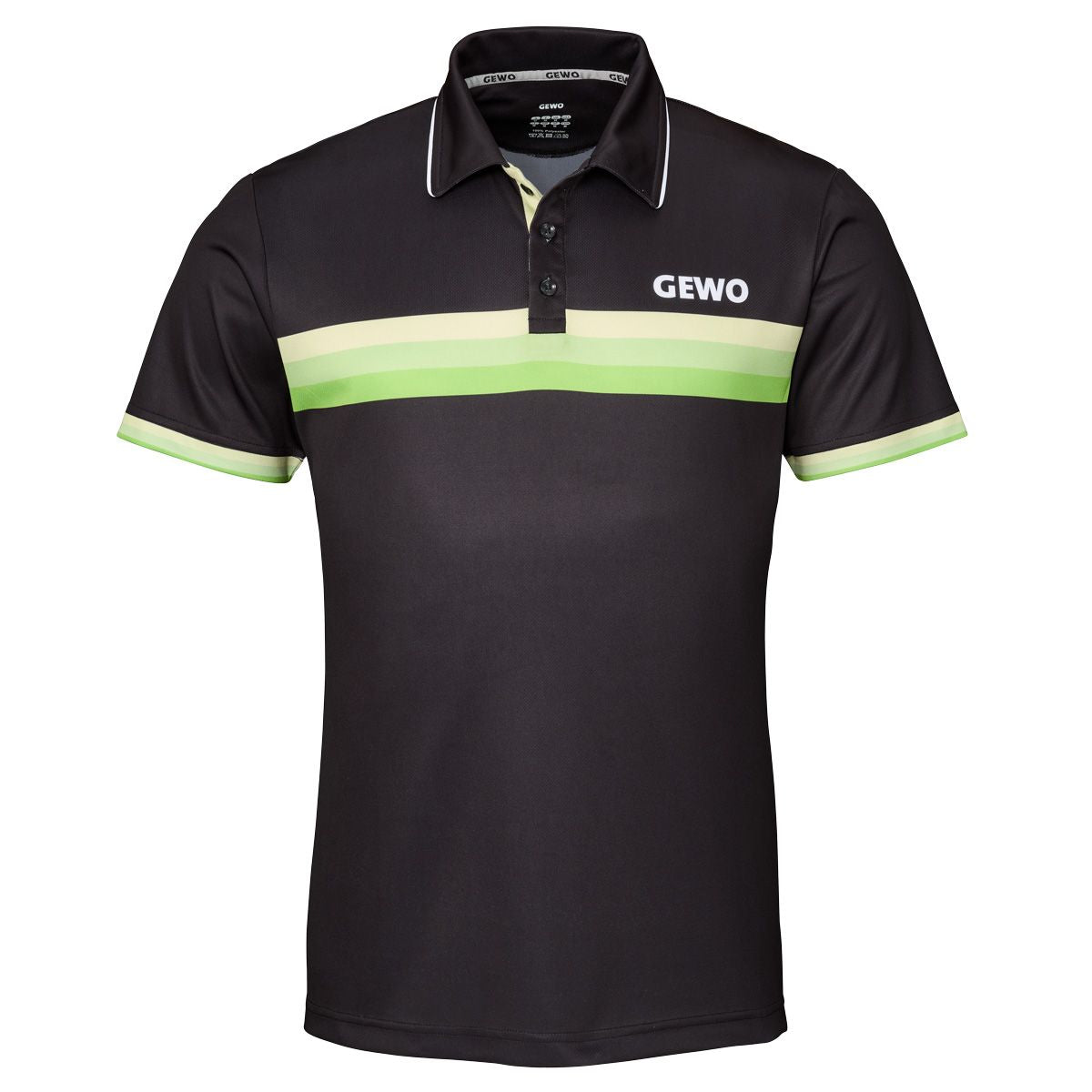 GEWO Polo Shirt  Santiago - Black/Lime - Front