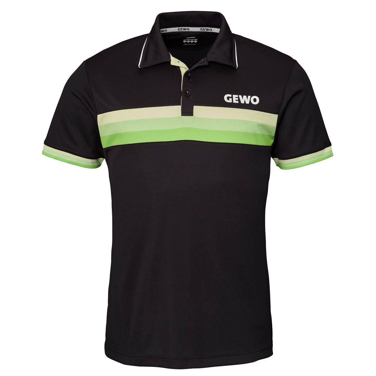 GEWO Polo Shirt Santiago Cotton - Black/Lime-Front