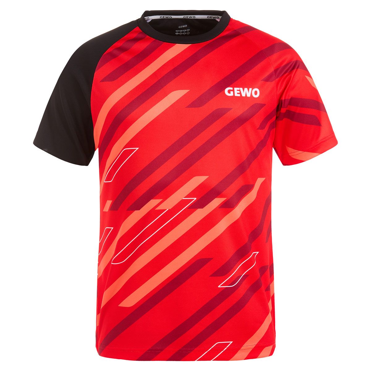 GEWO Ponza II Red/Black - Sporty Table Tennis Shirt