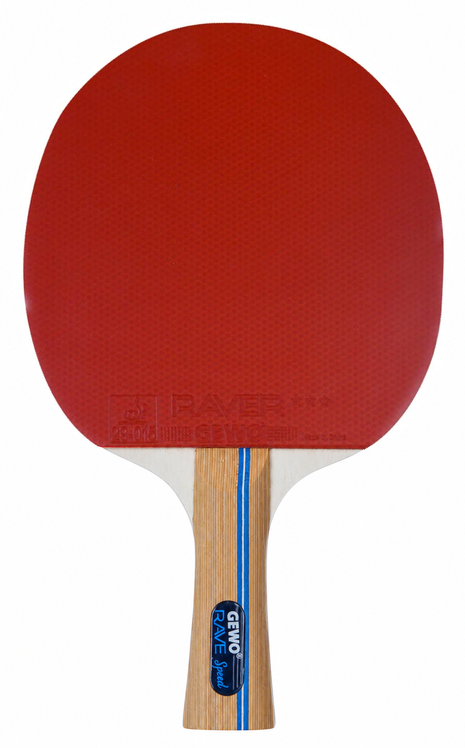 GEWO Rave Speed – Pre‑Assembled Table Tennis Racket - Flared Handle
