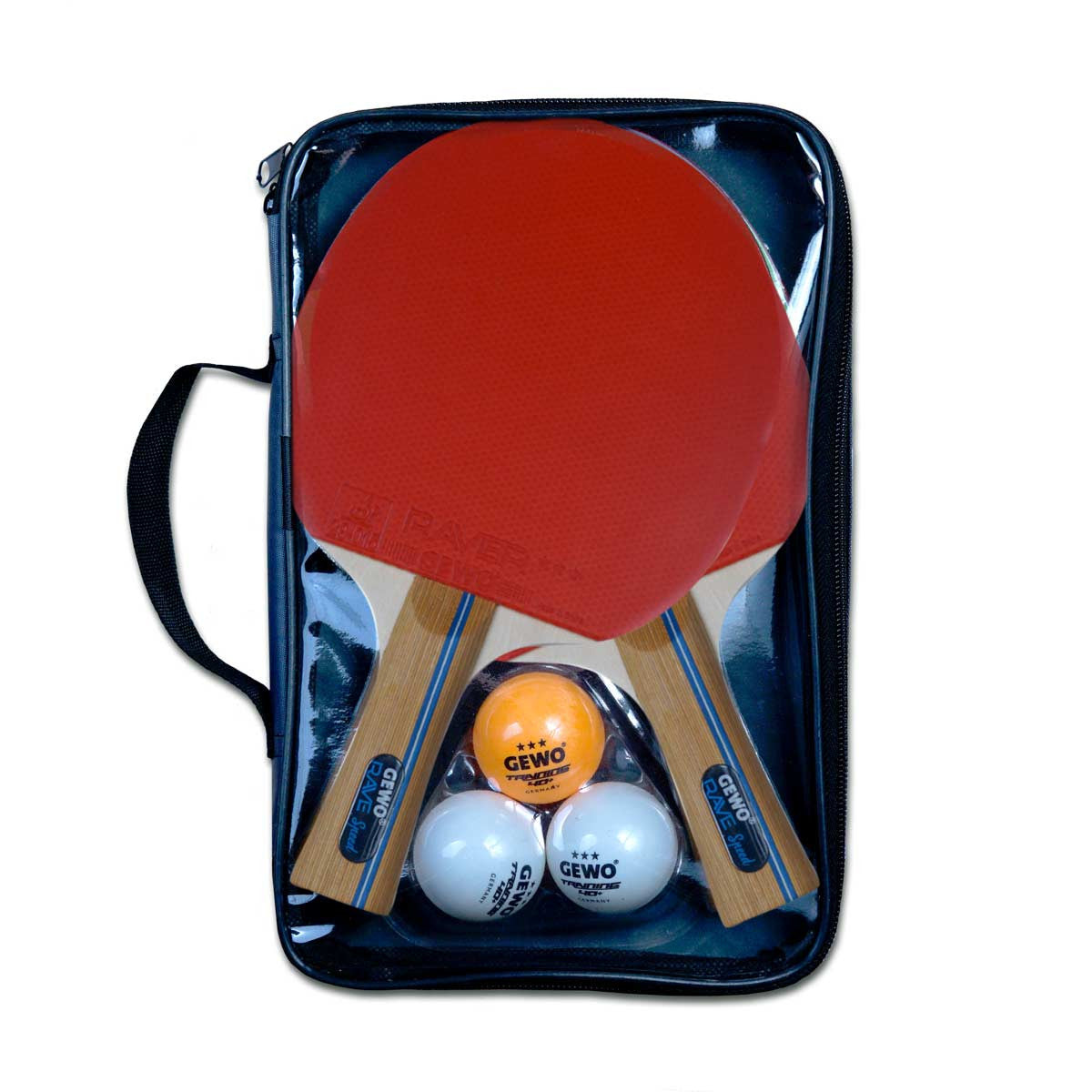 GEWO Rave Speed Spin Oriented – Table Tennis Racket Set - Storage Bag