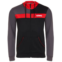 GEWO Ravenna Tracksuit - Black/Nine Iron(Gray) Unisex Hoodie - Front