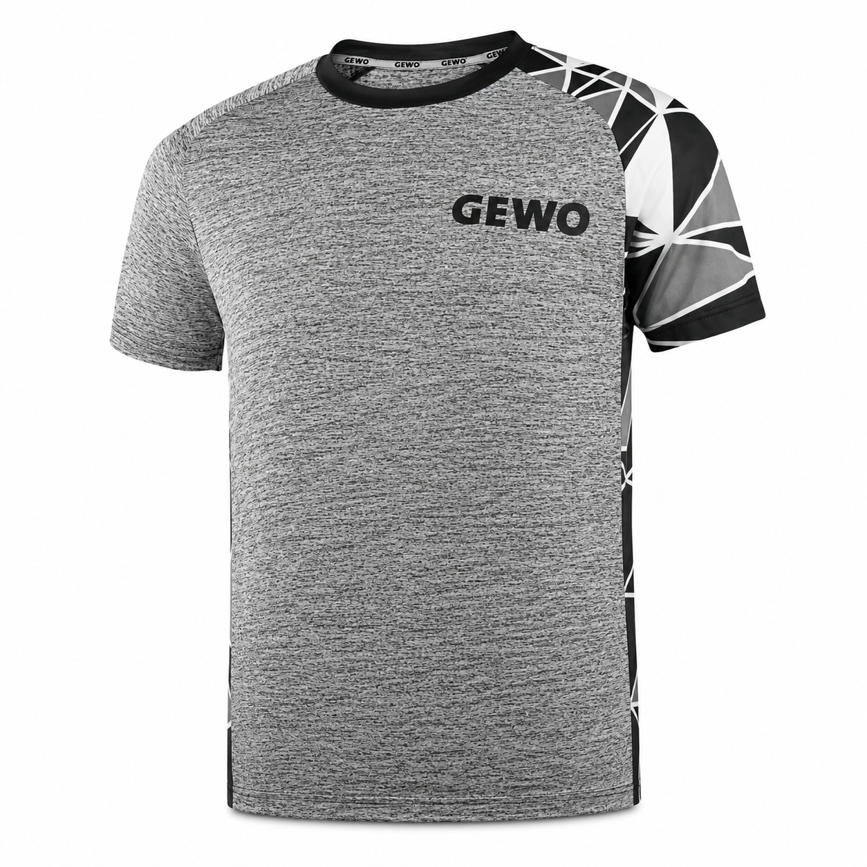 GEWO Shirt Arco - Grey Melange and Black - Front View