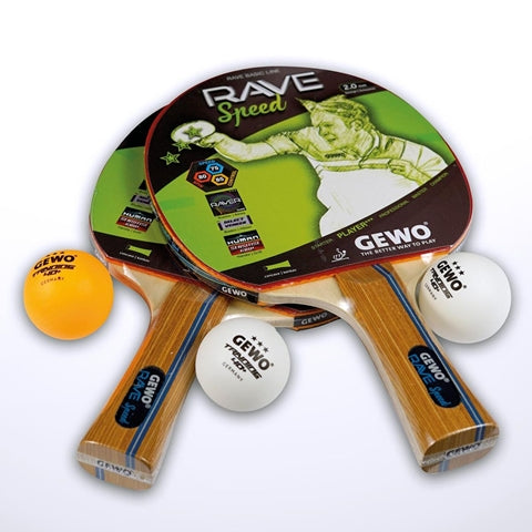 GEWO Rave Speed Pre-Table Tennis Racket Set
