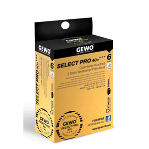 GEWO Select Pro 40 Plus ABS Table Tennis Ball - 6 Pack